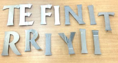 Selection of metal wall number plaques measures approx 8 inches tall