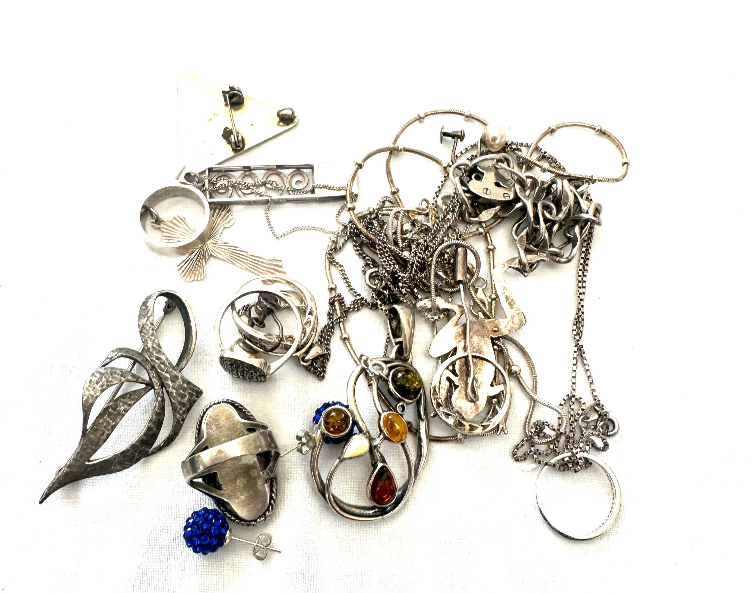 Selection ladies silver jewellery to include necklaces etc, approximate total weight 100g - Image 2 of 4