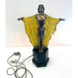 Modern art deco style table lamp 19 inches tall, untested