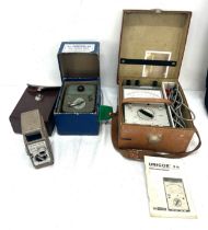 Selection of vintage electrical items to include a Unigor 3n type 22 62 33 Goerz, Bell and Howell