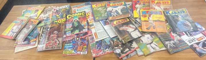 Large selection of comic magazines