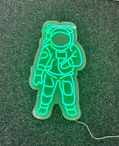 Neon beach light up "astronaut" green neon light, complete working order measures approximately 22