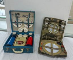 2 Vintage picnic sets includes Brexton picnic box and a concept picnic set