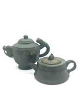 2 Chinese tea pots, marks to base