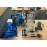 Selection of 4 trolley wheels a picnic cooler bag on wheels and a electric cooling bag