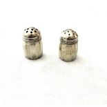 Miniature silver 925 salt and pepper shakers