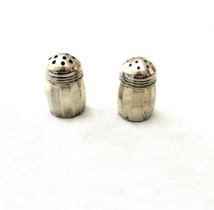 Miniature silver 925 salt and pepper shakers