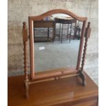 Pine wooding dressing table mirror measures approx 27.5 inches tall