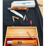 Selection of knives to include Braillon, Choix Opinel etc
