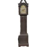 Mahogany grandfather clock, overall height 76 inches, untested