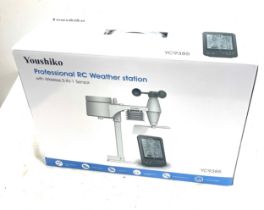 Boxed youshiko yc9385 professional rc weather station with wireless 5 in 1 sensor, untested