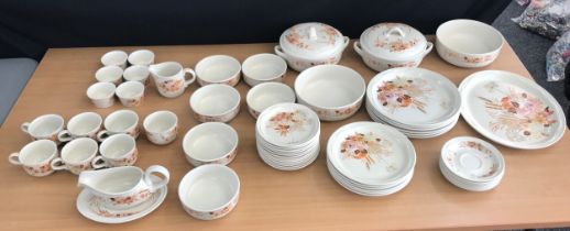 Vintage part dinner and tea service ' Poole Summer Glory pattern' to include cups, saucers,