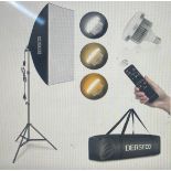 DERSECO LED Softbox Photography Lighting Kit Photo Studio Lights, full working order