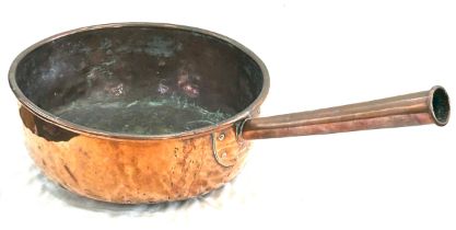 Large vintage Wilkinson copper pan , approximate measurements Height 5 inches , diameter 13.5