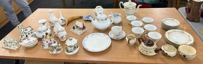 Selection of miscellaneous includes tea services, vases etc