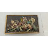 3d Chalk knight plaque measures approximately 22 inches wide 12 inches long