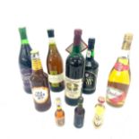 Selection of assorted alcohol to include Rainha Santa Tawny port, Old Golden Hen, Lambrini and