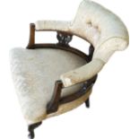 Edwardian Queen Anne leg nursing chair Height 27 inches, Width 24 inches