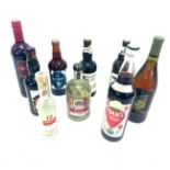 Selection of assorted alcohol to include Gin Liqueur, Pimms Strawberry, Stout etc