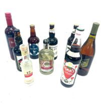Selection of assorted alcohol to include Gin Liqueur, Pimms Strawberry, Stout etc