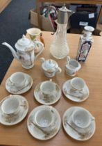 Selection of miscellaneous includes japanese tea service, chinese vase, claret jug etc