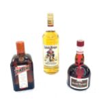 Selection of alcohol to include Captain Morgan original spiced rum 1L, Cointreau 40% liquor and
