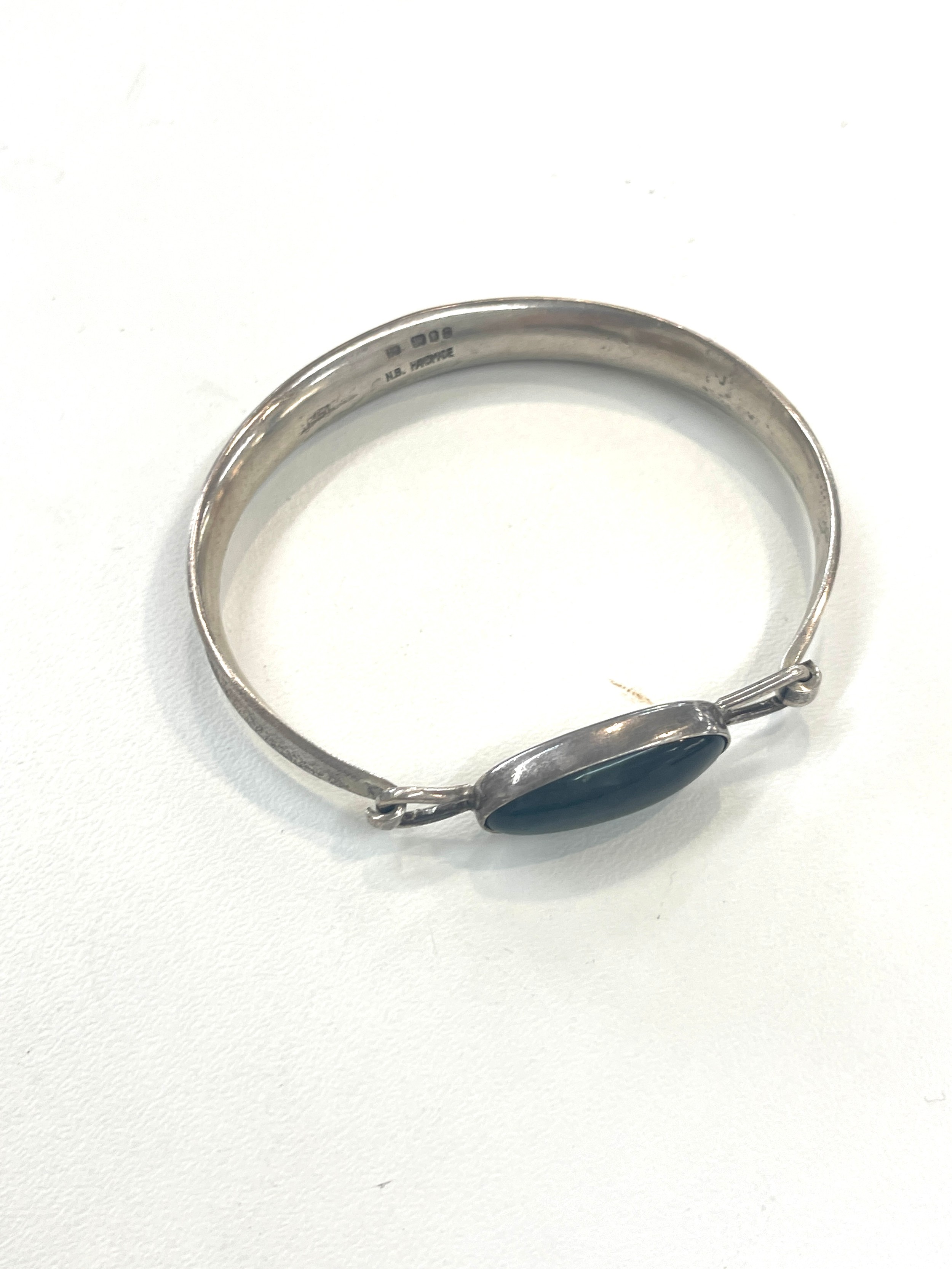 Vintage silver stone set bracelet - Image 2 of 3