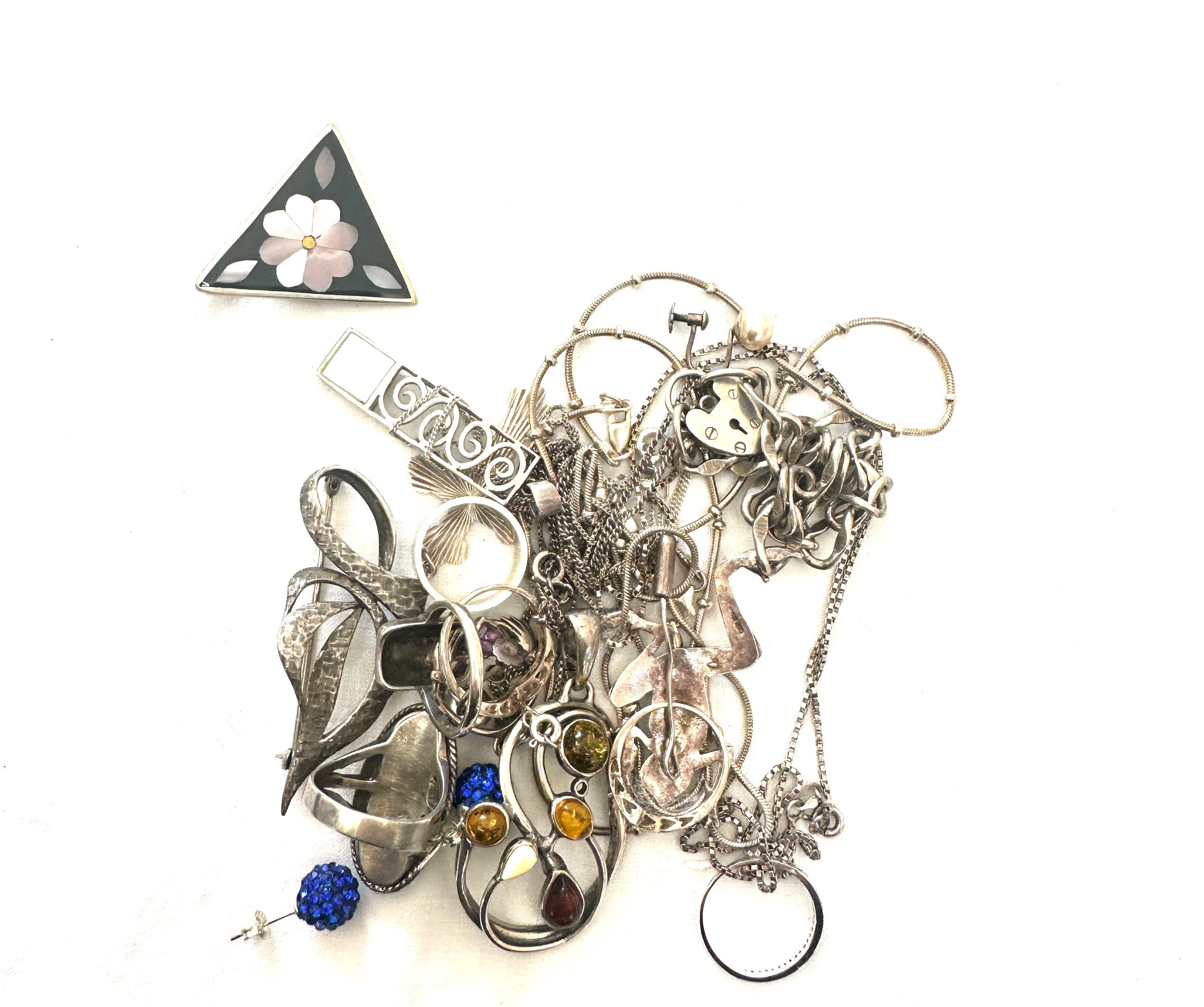 Selection ladies silver jewellery to include necklaces etc, approximate total weight 100g - Image 4 of 4