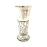 Daniel John Welby hallmarked silver vase, London 1895, approximate weight 282g