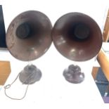 Pair of vintage BTH Type c2 number 199678 horn speakers