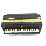 Vintage harmonica by A.T.Pole pianos organs harmoniums Leicester marked Busson Brevette Paris
