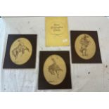 Three Frederic Sackrider Remington prints signed measures approx 12 inches long by 10 inches wide
