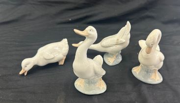 Four Nao ducks all in overall good condition
