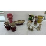 Selection of collectables includes jugs, figures etc