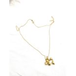 Ladies 9ct gold necklace and pendant, total weight 3.4grams