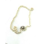 Vintage pearl necklace with 18ct gold clasp, clasp marked 750, approximate length 53cm