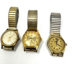 3 vintage Gents wristwatches the watches are ticking