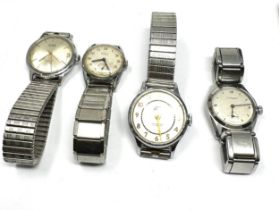 4 Gents wrist watches the watches are ticking inc leonidas glaco etc