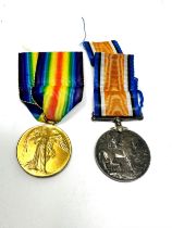 WW1 Medal Pair & Original Ribbons 38060 Sjt E. G. Strowger Northampton Regt