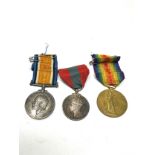 WW1 Medal Pair & GV.I Imperial Service Medal, Pair 195008 Spr H.C Blake RE