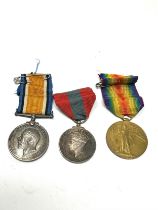 WW1 Medal Pair & GV.I Imperial Service Medal, Pair 195008 Spr H.C Blake RE