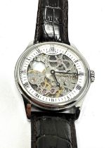 Gents rotary skeleton dial wristwatch the watch is ticking