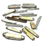 20 x Vintage Assorted Small Pocket KNIVES Inc Smokers Knives, Pen Knives Etc