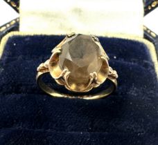 9ct Gold Smokey Quartz Dress Ring (2.1g)