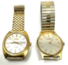 2 vintage gents wristwatches roamer / rone watches are ticking