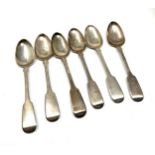 6 x .925 silver georgian teaspoons