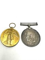 WW1 Medal Pair Named 5444 Pte W. Gregory East Surrey Regt
