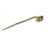 9ct Gold Peridot Stick Pin (2.2g)