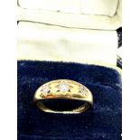 9ct Gold Vintage White Stone Ring (1.7g)