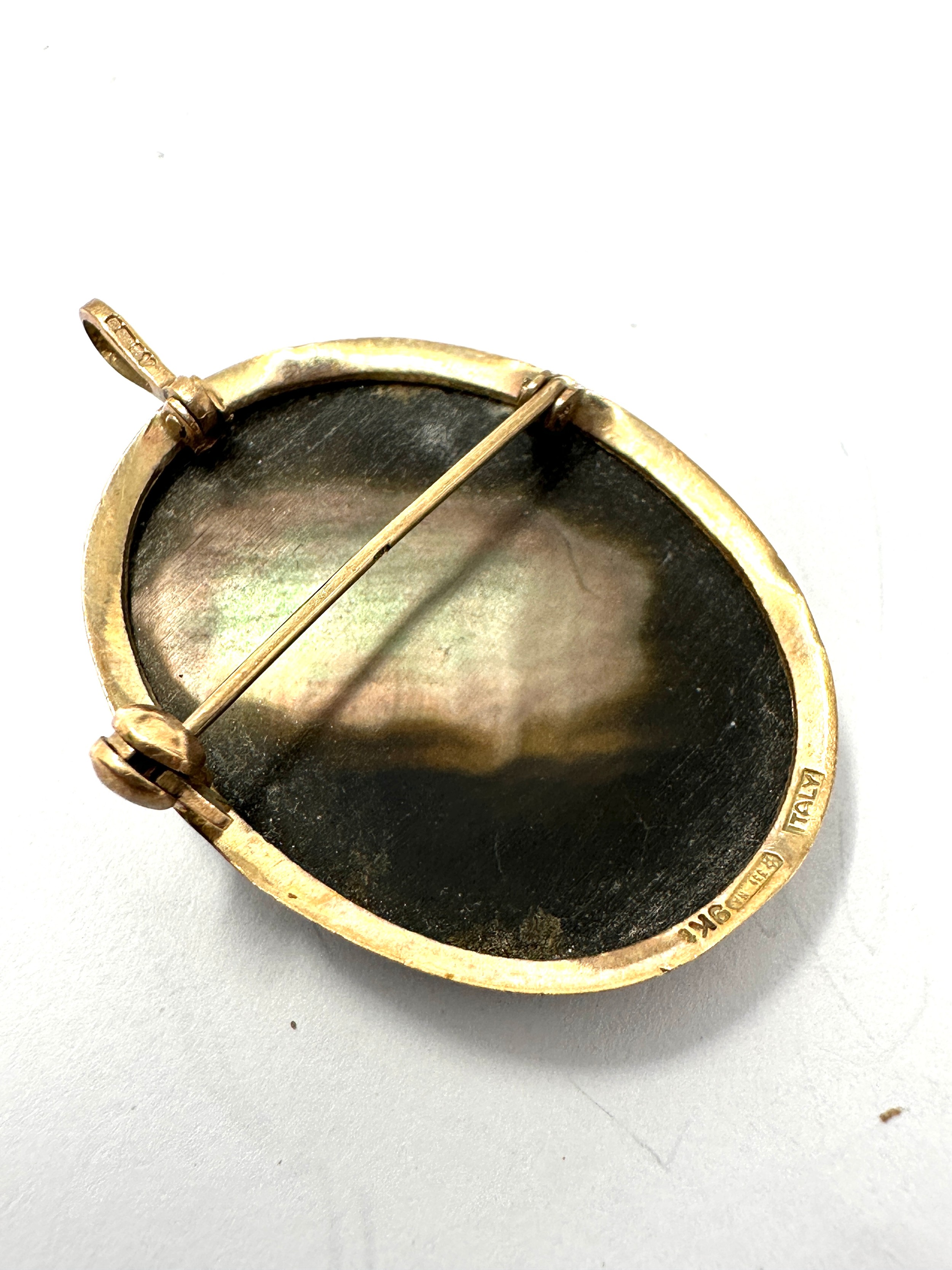 9ct Gold Mother Of Pearl Cameo Brooch (5.2g) - Image 2 of 2